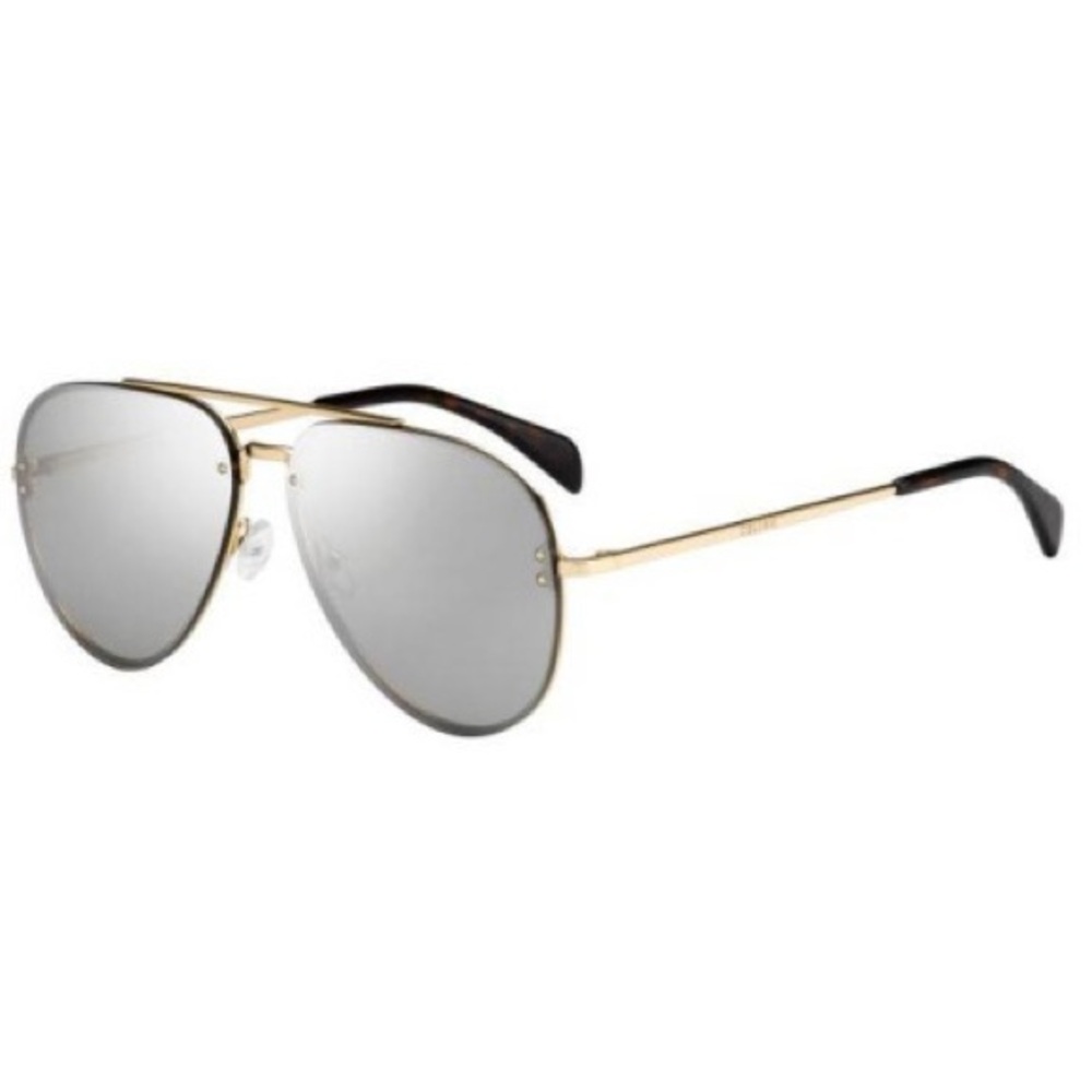 Celine Women Sunglasses Céline CL 41391/S J5G SS Gold Metal Frame Aviators Gray